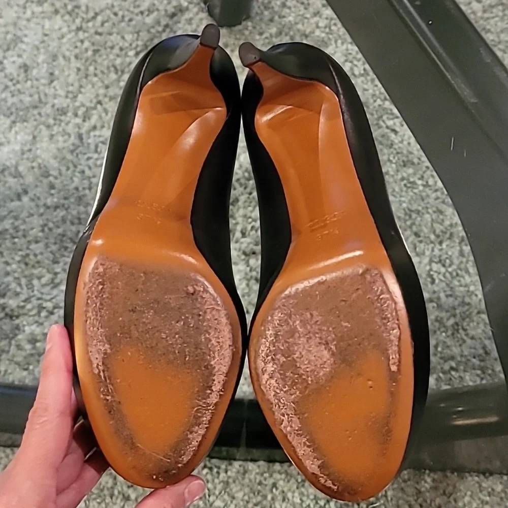 Gucci leather round toe heels 37 1/2 - Picture 4 of 10